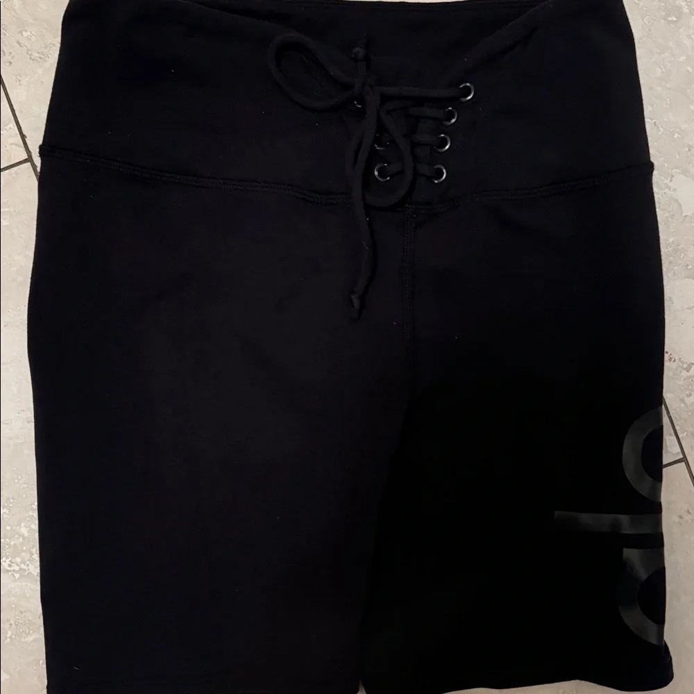 ALO Yoga Lace Up High Rise Biker Shorts